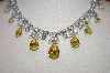 Charles Winston Canary Yellow & Clear CZ Elegant Necklace