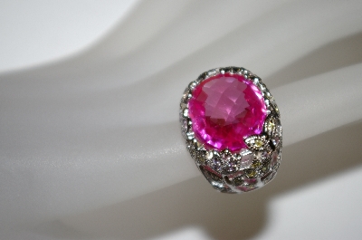 +MBA #21-558  Charles Winston Bold Created Pink Sapphire Ring