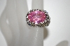 +MBA #21-563  "Charles Winston Pink & Clear CZ Butterfly Ring