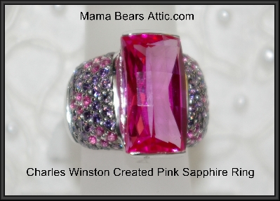 +MBA #21-188  Charles Winston Created Pink Sapphire & Amethyst CZ Ring