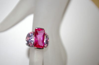+MBA #21-188  Charles Winston Created Pink Sapphire & Amethyst CZ Ring
