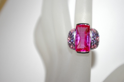 +MBA #21-188  Charles Winston Created Pink Sapphire & Amethyst CZ Ring
