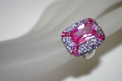 +MBA #21-569  Charles Winston Created Pink Sapphire & Amethyst CZ Ring