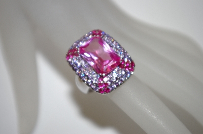 +MBA #21-569  Charles Winston Created Pink Sapphire & Amethyst CZ Ring