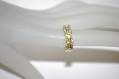 +MBA #21-196  14K Yellow Gold Diamond Weave Ring