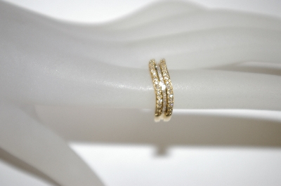 +MBA #21-196  14K Yellow Gold Diamond Weave Ring