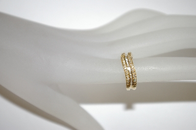 +MBA #21-196  14K Yellow Gold Diamond Weave Ring