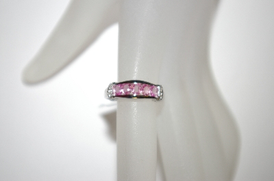 +MBA #21-191  14K White Gold Pink Sapphire & Diamond Ring