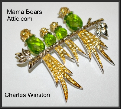 + MBA #21-294  "Charles Winston Green Four Birds On A Branch Pin