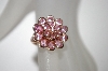 +MBA #21-283  Suzanne Somers Rose Gold Plated Pink CZ Ring