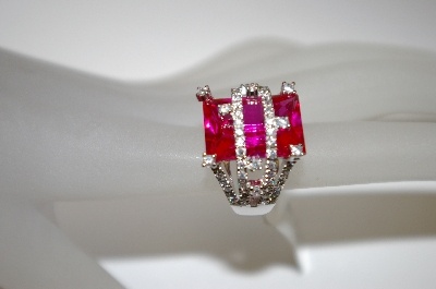 +MBA #21-097  Charles Winston Created Pink Sapphire & CZ Ring