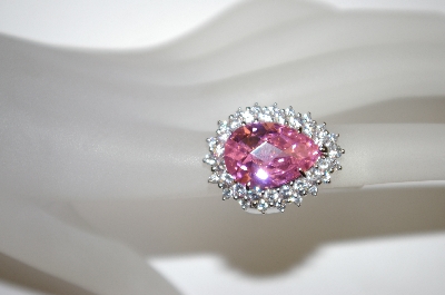 +MBA #21-111 Charles Winston Pink & Clear CZ Dazzle Ring