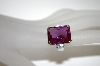 +MBA #21-144  Charles Winston Created Purple Sapphire & Clear CZ Ring