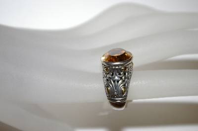 +MBA #21-156  Sterling/18K Citrine Ring