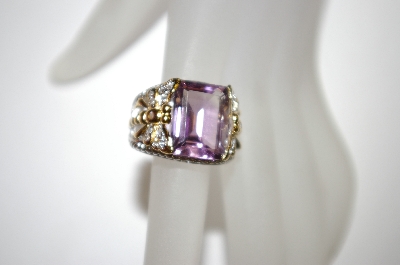 +MBA #21-106  "Platinum/18K Amethyst Dragonfly Ring