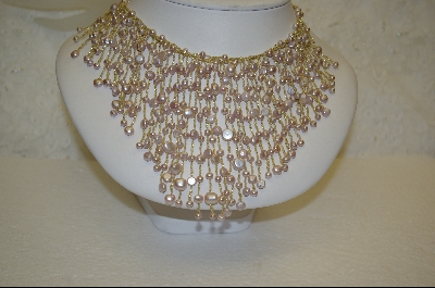 + 14k Yellow Gold Threaded Pale Pink  Freshwated Pearl 3 Piece Set