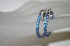+MBA #21-288  Sterling Inside Out Blue Sapphire Hoop Earrings