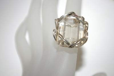 +MBA #21-120  Fancy Wire Wraped Clear Quartz Ring
