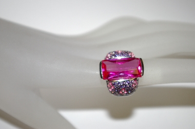 +MBA #21-186  Charles Winston Created Pink Sapphire & Lavender CZ Ring