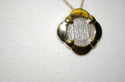+MBA #21-255  El Cazador Real Sterling Coin  Pendant