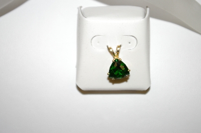 +MBA #21-174  14K Yellow Gold Fancy Cut Helenite Pendant