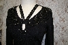 +MBA #16-004  "Designer "Felicity" Black Hand Beaded Sweater