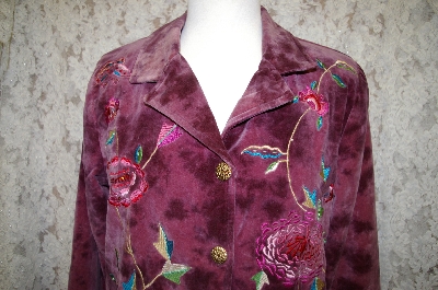 +MBA #16-041   "Indigo Moon Ombre Print Purple Velvet Jacket