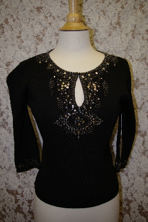 +MBA #16-050  "Joseph A. Hand Embelished Black Sweater