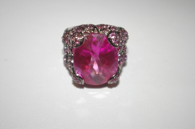 +  Charles Winston Bold Created Pink Sapphire Ring