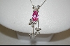 Suzanne Somers Pink Pear Cut & Clear Cz Pendant & Ring