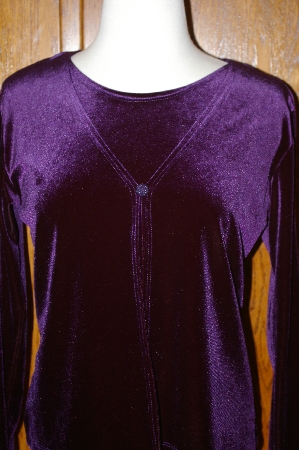 +MBA #24-344 "Impressions Lifestyle Dark Purple Cardigan With Built In Shell