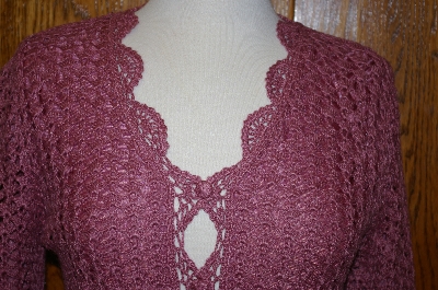+MBA #23-431  "Spiegel Rose Pink Crochet Cardigan