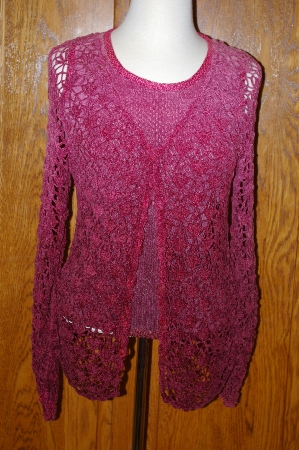 +MBA #24-331  "The Susan Collection Multi Shaded Pink Chenille Cardigan & Tank