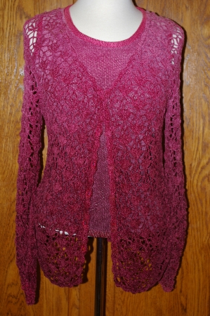 +MBA #24-331  "The Susan Collection Multi Shaded Pink Chenille Cardigan & Tank