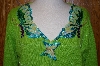"SOLD"  MBA #24-370   "Limited Edition Bright Green Butterfly Story Book Sweater