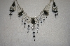 +MBA #24-004  Peruvian Black Onxy Necklace With Matching Earrings