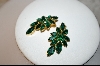 +MBA   Emerald Green 1950's Austrian Crystal Clip On Earrings