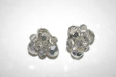 +MBA #24-257  "Smokey Grey AB Crystal Cluster Earrings