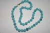 +MBA #24-152  "Turquoise Colored Glass Bead Necklace