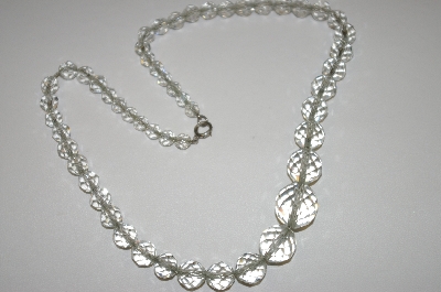 +MBA #24-1070  Vintage Clear Crystal Necklace