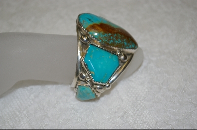 +  Artist "E&C Fierro"  Signed 5 Stone Blue Turquoise Bracelet