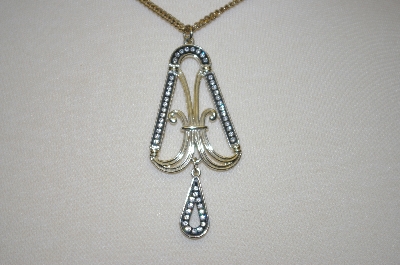 +MBA #24-198  Sarah Coventry Silver Plated Clear Crystal Pendant
