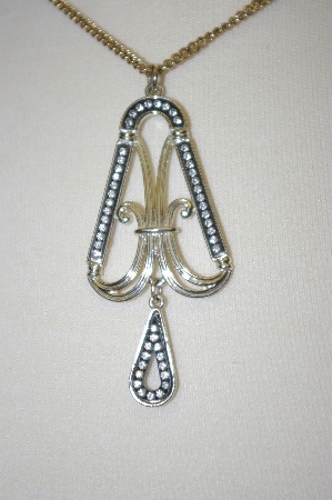 +MBA #24-198  Sarah Coventry Silver Plated Clear Crystal Pendant