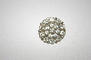 +MBA #24-386   Silvertone Clear Crystal Round Pin