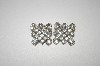 +MBA #24-383   Silver Tone Square Clear Crystal Clip On Earrings