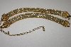 +MBA #24-390  Sarah Coventry Gold Plated Mesh Blue Crystal Chocker & Matching Bracelet
