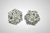 +MBA #25-004  Sarah Coventry Silvertone Pinwheel Earrings
