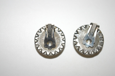 +MBA #25-052  Coro Silver Tone Faux Pearl Clip On Earrings