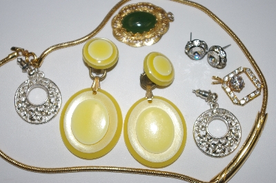 +MBA #25-087  6  Piece's, 3 Pairs Of Earrings, 2 Pendants, 1 Necklace