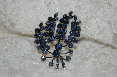 +MBA   "Beautiful Blue Crystal Brooch